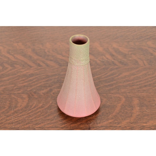 A gorgeous Arts & Crafts or Art Deco period glazed art pottery inverted trumpet vase By Rookwood Pottery USA, Circa 1910...