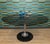 Seventies! a stylish designer table typical of the space age era made in the usa by chromcraft oval the thick, heavy,...