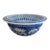 Chinoiserie Blue and White Porcelain Large Decorative Bowl With Koi Fish Motif For Sale
