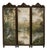 Tropical Landscape with Herons Wall Triptych in Carved Wood and Canvas, 1890s For Sale