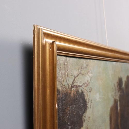 Landscape with Holy Hermit, Oil on Canvas For Sale - Image 9 of 11