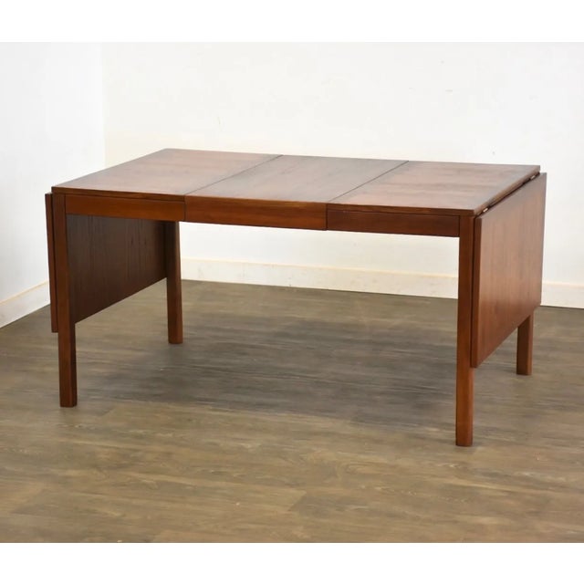 Wood 1960s Refinished Danish Modern Dining Table For Sale - Image 7 of 10
