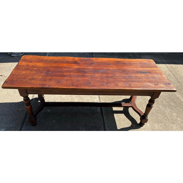 French Country Farm Dining Table For Sale In Dallas - Image 6 of 11