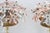 Set of 2 Larg Table Lamp Crystal Glass Flower Pink and Crystal, Brass Base, 1960 For Sale - Image 9 of 11