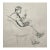 1900 George Tobin Drawing of a Seated Man For Sale