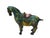 Chinese Vintage Chinese Turquoise Blue Flower Cloisonné Enamel Horse Statue For Sale - Image 3 of 12