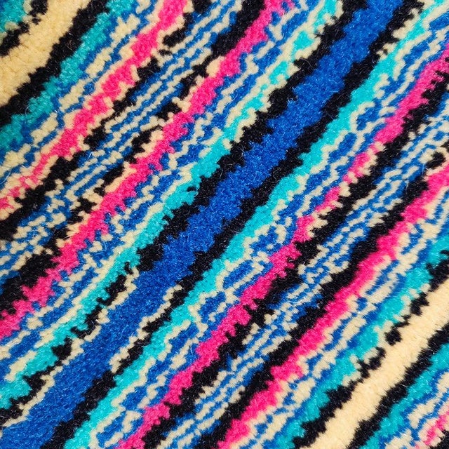 Postmodern Italian Square Geometric Wool Rug by Ottavio Missoni, 1990s For Sale - Image 8 of 10