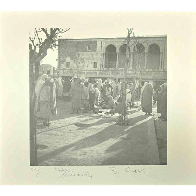 Tunisian is a photolithograph realized in 1996 by the italian politician bettino craxi. Hand-signed in on the lower right...