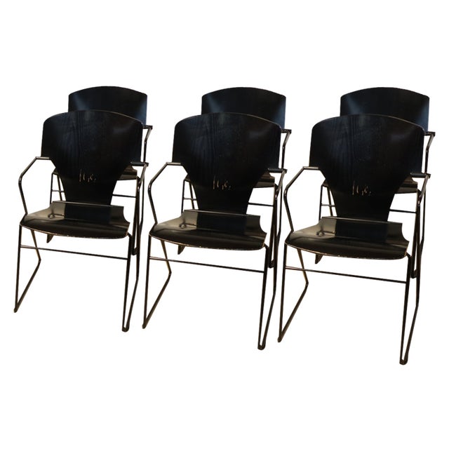 Minimalist Egoa 300 Chairs by Josep Mora, 1980s, Set of 6 For Sale