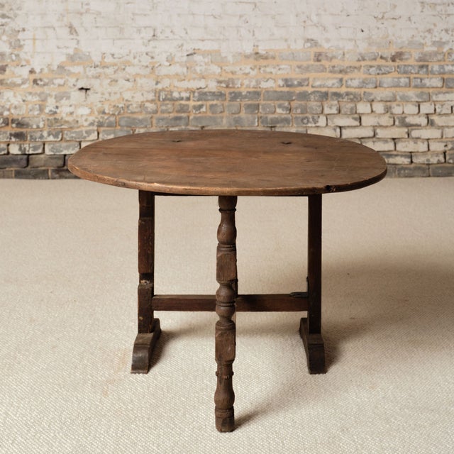French 19th Century French Oak Table De Vin (E) For Sale - Image 3 of 9