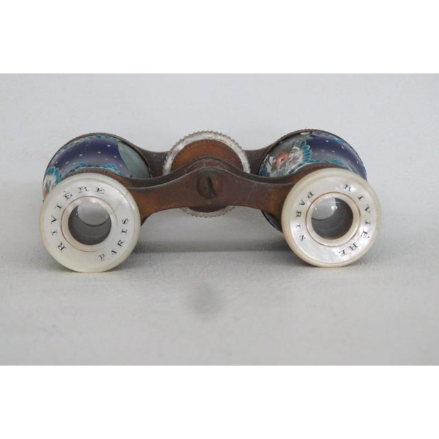 Riviere Paris Opera Glasses Ornate Theater Binoculars With Leather Case 5109b For Sale - Image 10 of 16