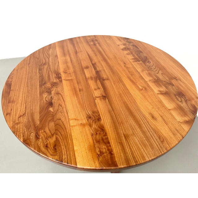 Vintage Round Table in Elm, 1950s For Sale - Image 15 of 18