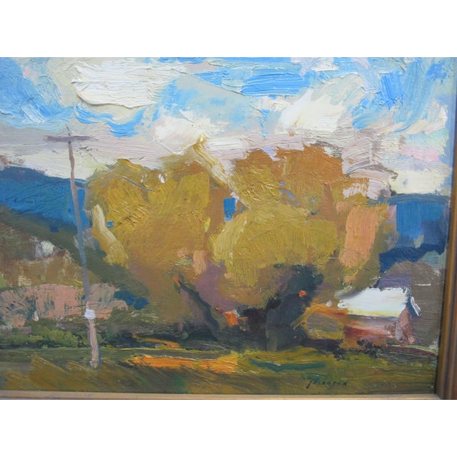 Eric Jacobsen Plein Air Landscape French Glenn Oregon Gilt Frame Oil Painting For Sale - Image 4 of 5