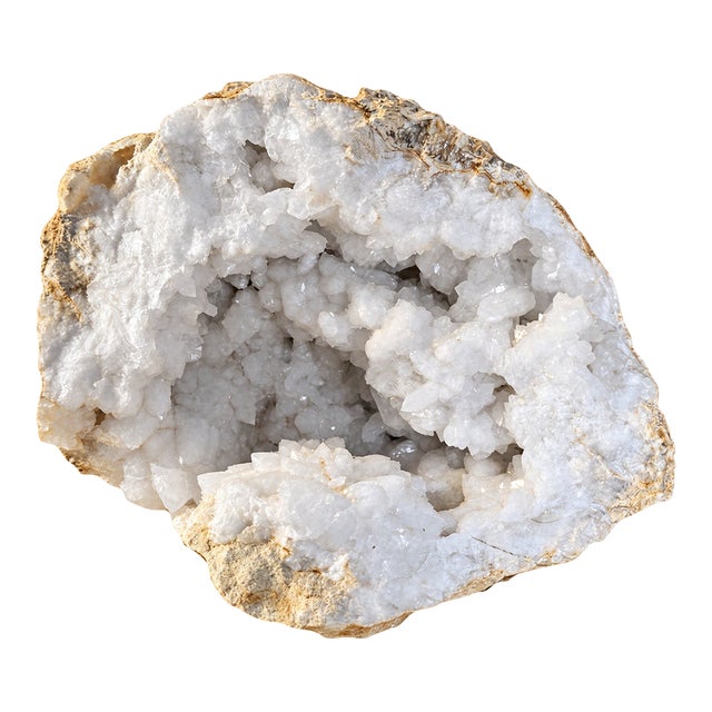Large White Quartz Crystal Geode Specimen – 5.59 Pounds For Sale