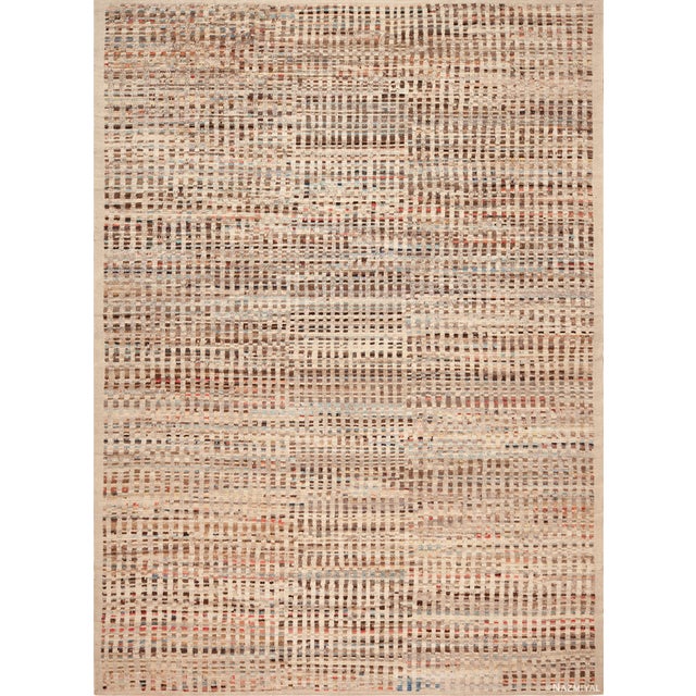 Minimalistic Momentum Grid Modern Contemporary Rug, Country of origin: Central Asia, Circa date: Modern
