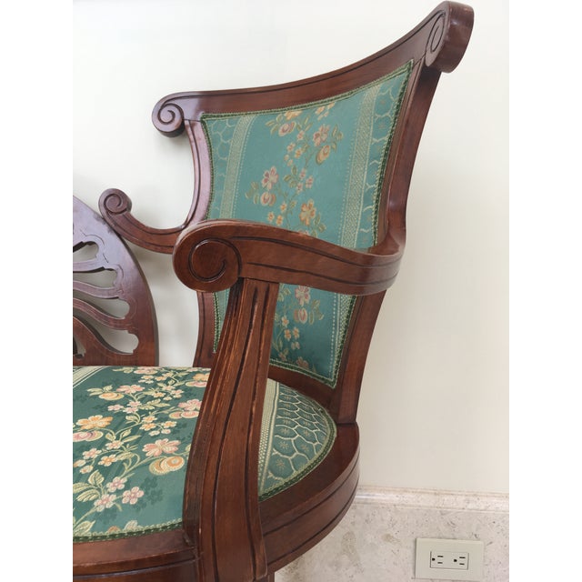 Wood Late 20th Century Vintage French Settee For Sale - Image 7 of 13