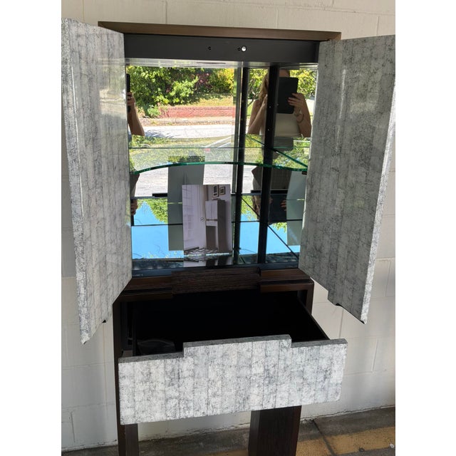 Modern Jonathan Charles Modern Eggshell Gaia Bar Cabinet For Sale - Image 3 of 8