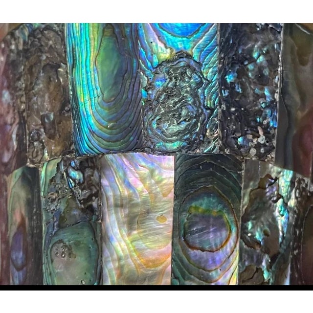 Mid 20th Century Silver Taxco Abalone Paneled 975 Silver Cup, Mexico, Silversmith Marked Joco For Sale - Image 5 of 8