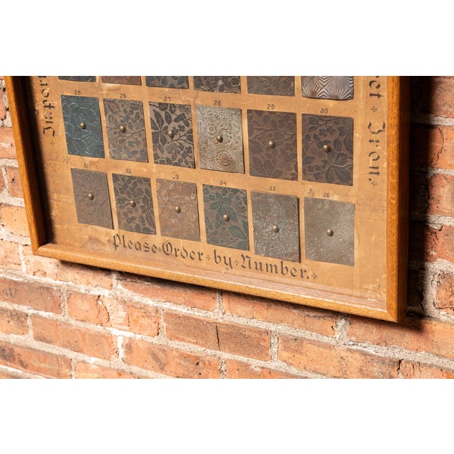 Late 19th Century 19th Century Embossed Sheet Metal Sample Advertising Display by Duquesne For Sale - Image 5 of 10