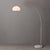 Mid-Century Modern 1960s 92" Adjustable Morelli Floor Lamp- Mid Century Modern, Oval Lucite Shade, Satin Nickel Finish, Dimmable, White Marble Base For Sale - Image 3 of 4
