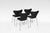 Black Leather Series 7 Dining Chairs by Arne Jacobsen for Fritz Hansen, Set of 4 For Sale - Image 3 of 9