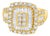 14K Yellow Gold Estate Baguette Diamond Cocktail Band Ring For Sale