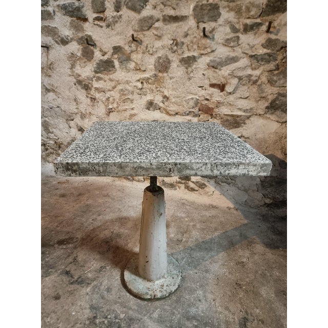 Mid-Century Industrial Bistro Table with Terrazzo Top, France, 1950s For Sale - Image 12 of 17
