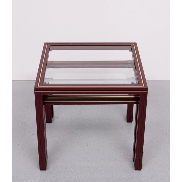 Metal Side Tables attributed to Pierre Vandel, Set of 2 For Sale - Image 7 of 8