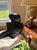 Cassina Black Leather Swivel Recline, Made in Italy For Sale - Image 9 of 17