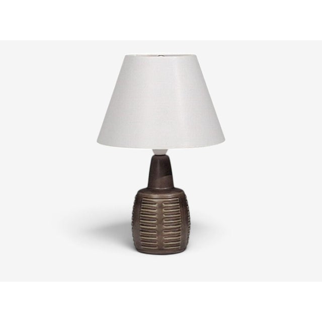 Einar Johansen, Table Lamp, Brown Stoneware, Denmark, 1960s For Sale - Image 4 of 10