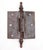 Early 20th Century Set of Antique 3 X 3 In. Victorian Cast Iron Butt Door Hinges For Sale - Image 5 of 6