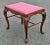 Early 20th Century Maddox Colonial Queen Anne Mahogany and Upholstered Bench For Sale - Image 4 of 9