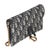 Contemporary Blue Oblique Canvas Saddle Chain Pouch For Sale - Image 3 of 9