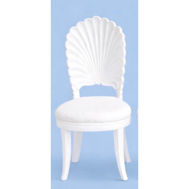 Wood 1950s Set of Four Grotto, Shell Back, Dining Chairs For Sale - Image 7 of 8
