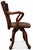 Metal Victorian Revolving Desk Chair in Oak and Leather For Sale - Image 7 of 8