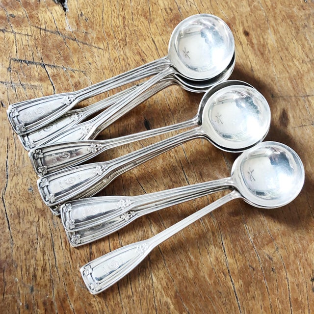 Set of 12 Antique Tiffany & Co Sterling Silver Soup Spoons Chairish