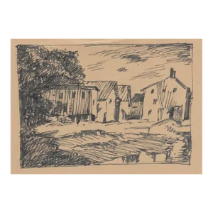 1940s Norman Kent New England Village Scene