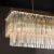 Contemporary Modernist Two-Tier Transparent Triedre Murano Camer Glass Rectangular Chandelier For Sale - Image 11 of 13