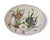 This is a decorative ceramic serving platter, distinguished by its scalloped, wavy edge and a hand-painted under-the-sea...