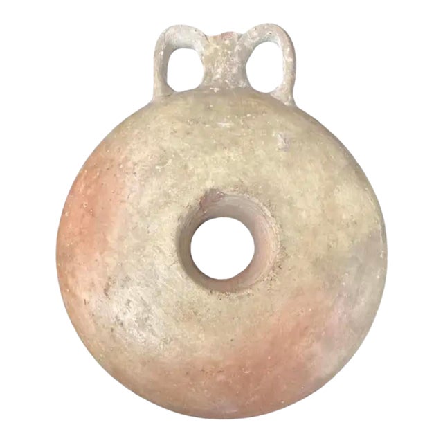 Roman Terracotta Ring Flask For Sale