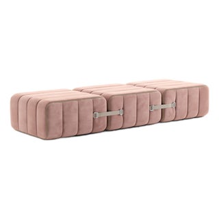 Curt Modular Set - Flexible Bench - Barcelona - Lotus - V3347/24 (Pink) by Ambivalenz, Set of 3 For Sale