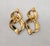 Napier Vintage 1992 Signed Napier Goldtone Textured & Smooth Link Pierced Earrings-2 Pieces For Sale - Image 4 of 6