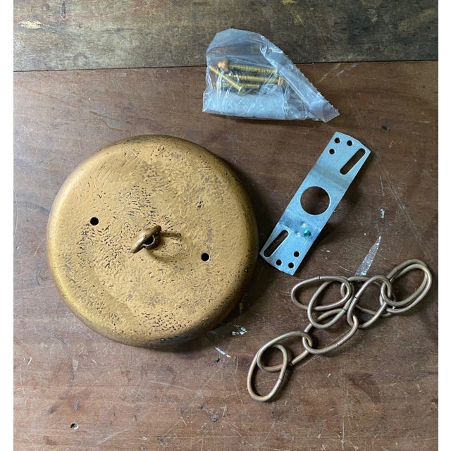 Vintage Spanish Gilt Metal Sunburst Ceiling Fixture For Sale - Image 12 of 12