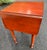 American Antique Federal Period 1 Drawer Cherry and Flame Mahogany Dropleaf Work Table For Sale - Image 3 of 8