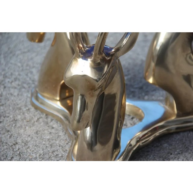 Mid-Century Cobalt & Brass Deer Coffee Table, 1960s For Sale - Image 14 of 18