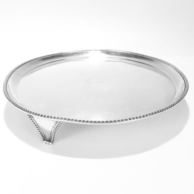 Antique John Targee 19th Century American Coin Silver Salver Marked It For Sale - Image 4 of 11