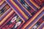 Textile 1970s Rustic Striped Black Small Rug For Sale - Image 7 of 12