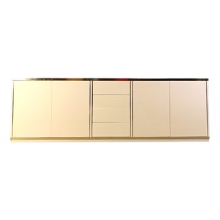 Vintage Lacquered Credenza, 1980s For Sale