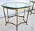 Vintage La Barge Side Table Brass Glass Hoof Footed Octagonal Labarge For Sale - Image 9 of 12