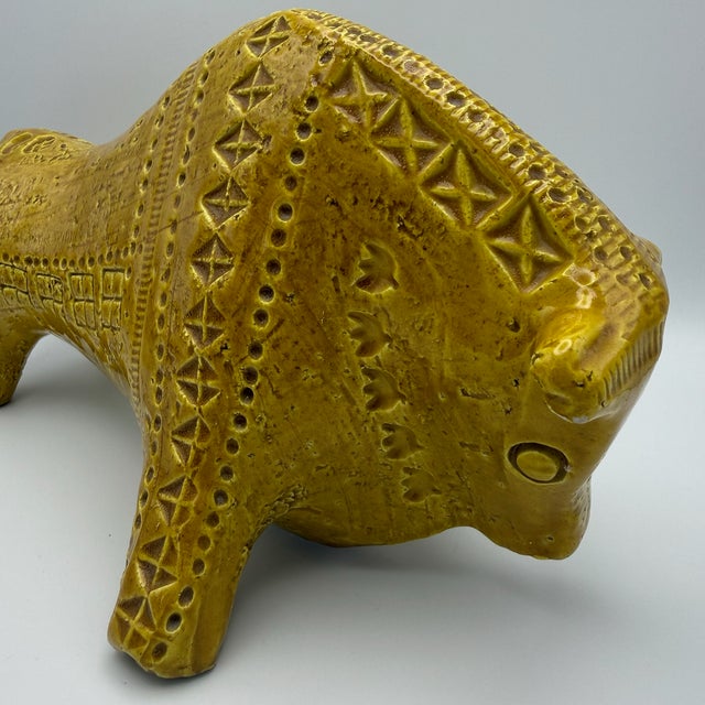 Yellow Bull by Aldo Londi for Bitossi, Italy, 1960s For Sale - Image 8 of 11